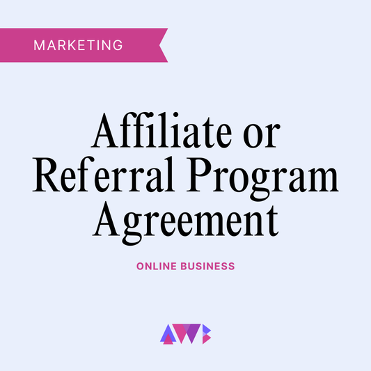Affiliate or Referral Program Agreement Template