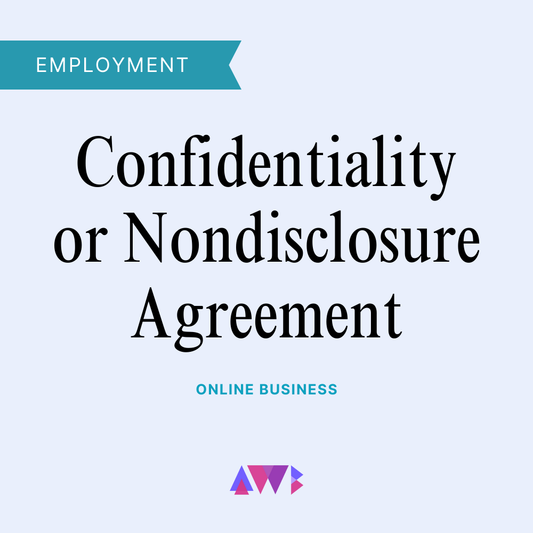 Confidentiality or Nondisclosure Agreement Template