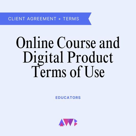 Online Course and Digital Product Terms of Use Template