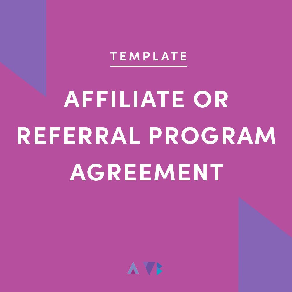 affiliate or referral program agreement template