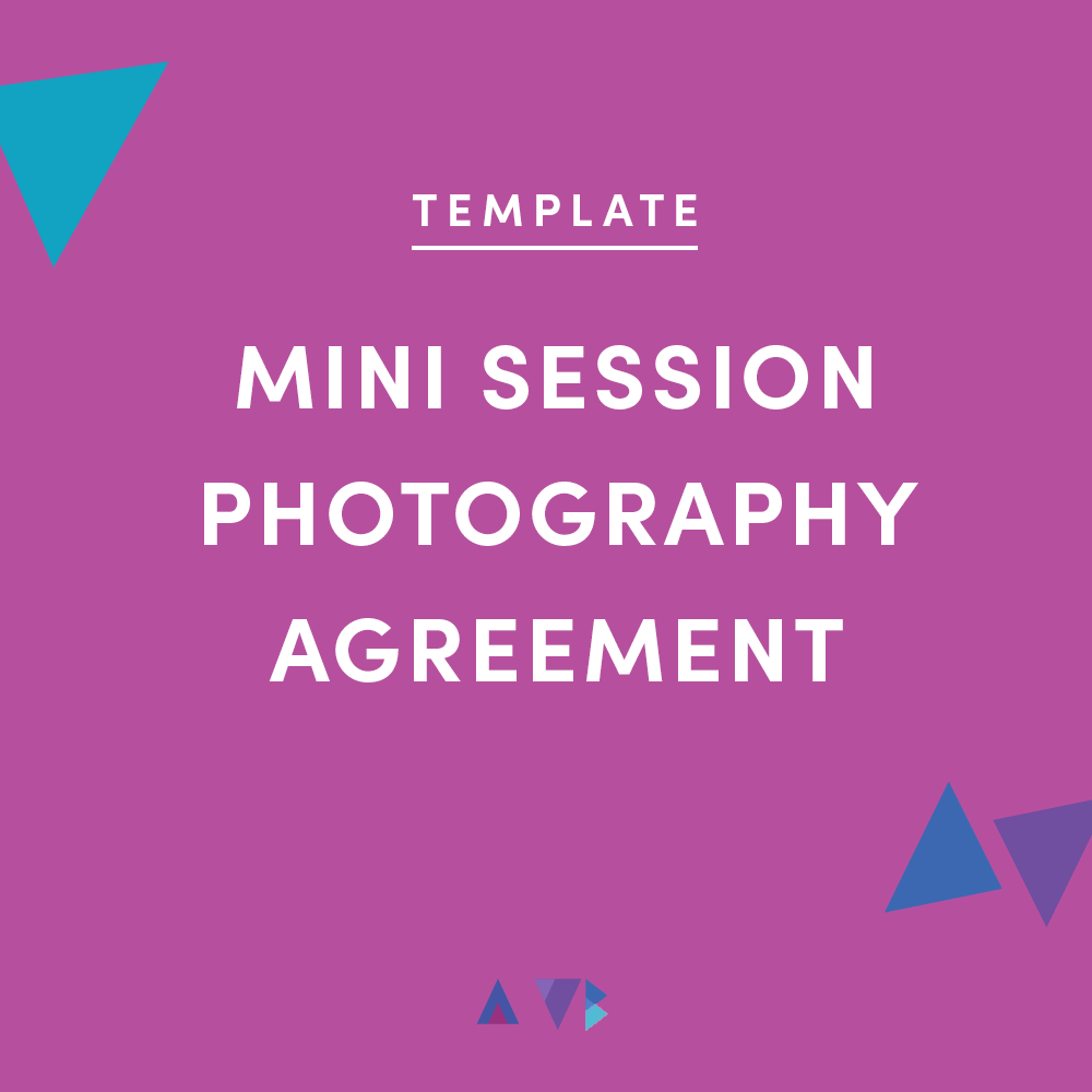 mini session photography agreement