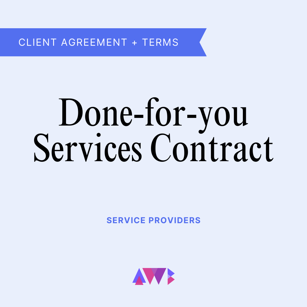 Done-For-You Services Contract Template