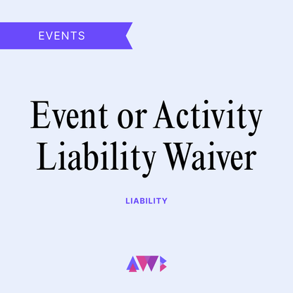 Event or Activity Liability Waiver Template