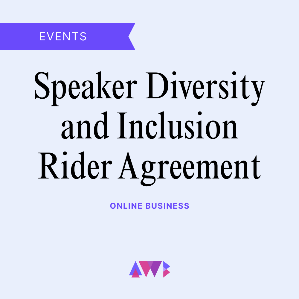Speaker Diversity and Inclusion Rider – AWB Firm