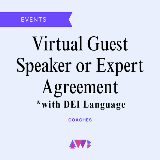 Virtual Guest Speaker or Expert Agreement *with Diversity, Equity & Inclusion (DEI) Language