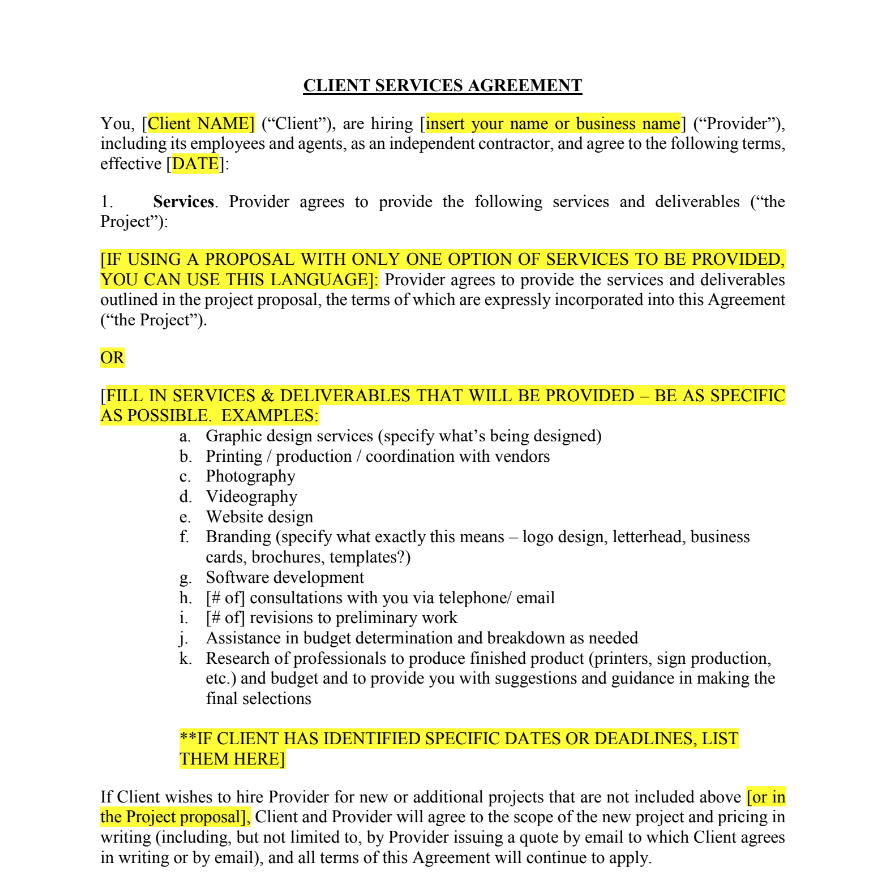Client Contract How To Write A Client Contract With Templates And