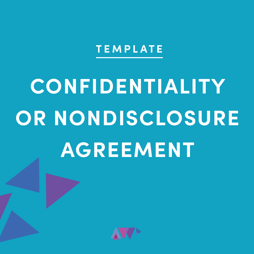 confidentiality or nondisclosure agreement