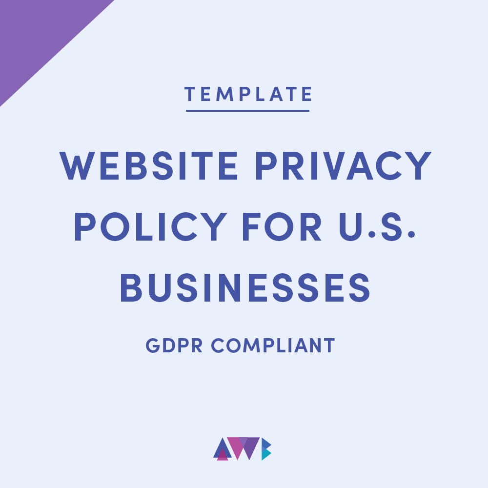 website privacy policy for U.S. businesses
