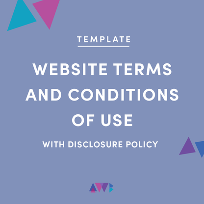 website terms and conditions of use