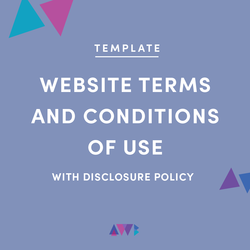 website terms and conditions of use